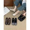 Cross-band retro ballet round head shallow mouth single shoes female 2025 autumn new French fairy style flat Mary Jane shoes
