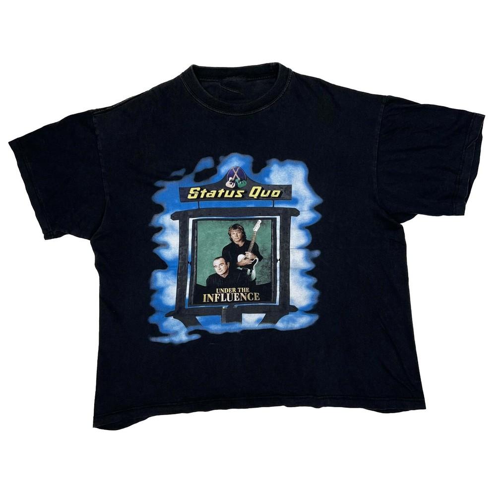 New Status Quo Band Black 100% Cotton Shirt sIZE s To 4XL Unisex T-Shirt XXXXL