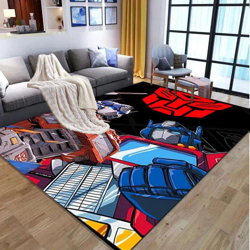 Transformers Pattern Rug, Indoor/Outdoor Mat, for Picnic, Gameroom, Bedroom, Office, Living Room, Home Decor Carpet, Birthday Gift