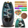 Ceramic Waterfall Aroma Burner 55 Incense Sticks Aromatherapy Relaxation