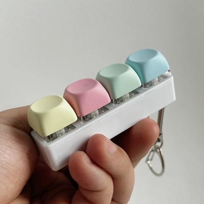 Relaxing 4/9 Keys Finger Keyboard Keycap Stress Relief Decompression Toy Gadget Key Button Fidget Keychain Adult