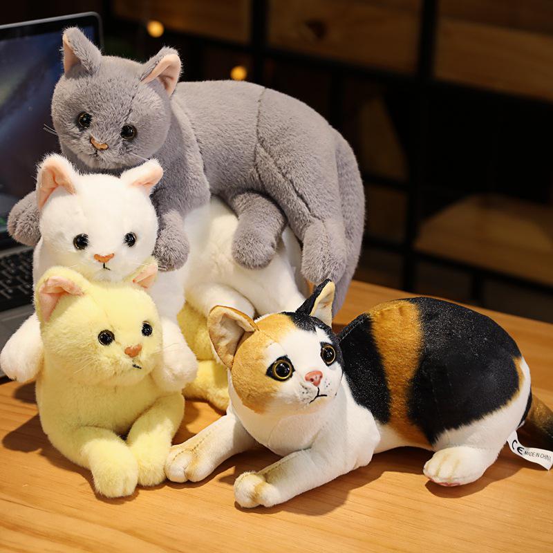 Cute Kitten Plush Pillow Doll - Small Floral Comfort Toy for Kids