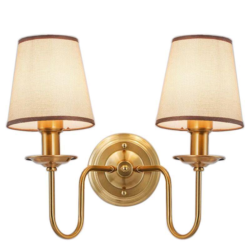 Antique Bronze Wall Light: European-Style Single Head for Bedroom, Living Room, Corridor.