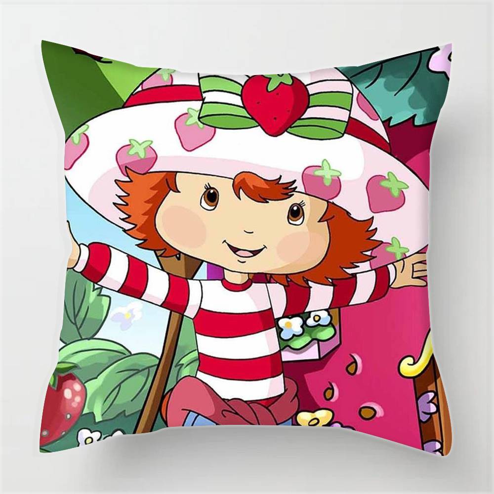 Cartoon S-Strawberry S-Shortcake  Pillowcases Cushion Covers Living Room Sofas Home Decor Gifts