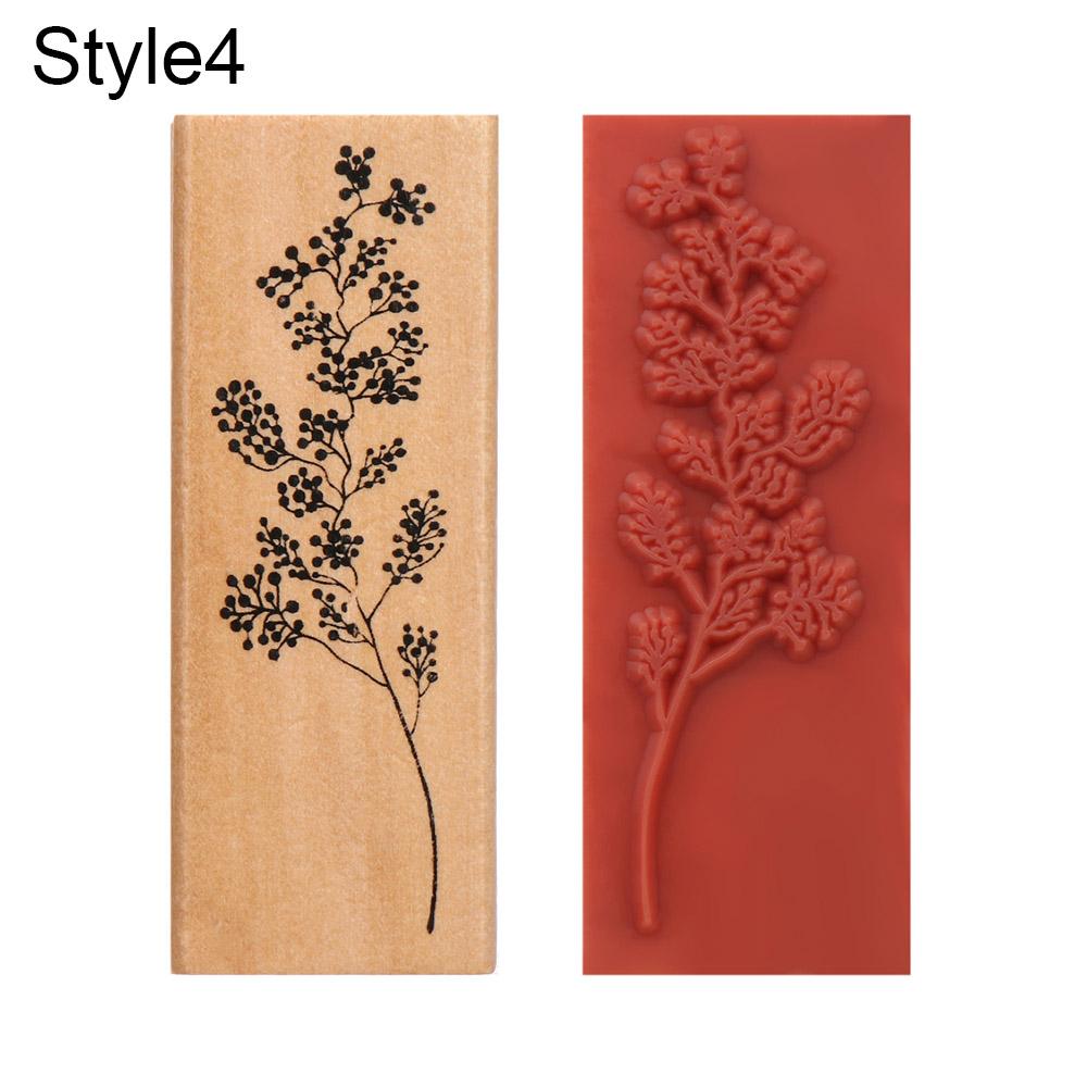 1PC Crafts standard stamp Garden Arts Scrapbooking Vintage grass plants DIY wooden rubber stamps