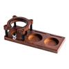 Espresso Tamping Station Countertop Coffee Tamper Stand and Portafilter Holder Espresso Tamp Tool Wooden Coffee Tamper Holder