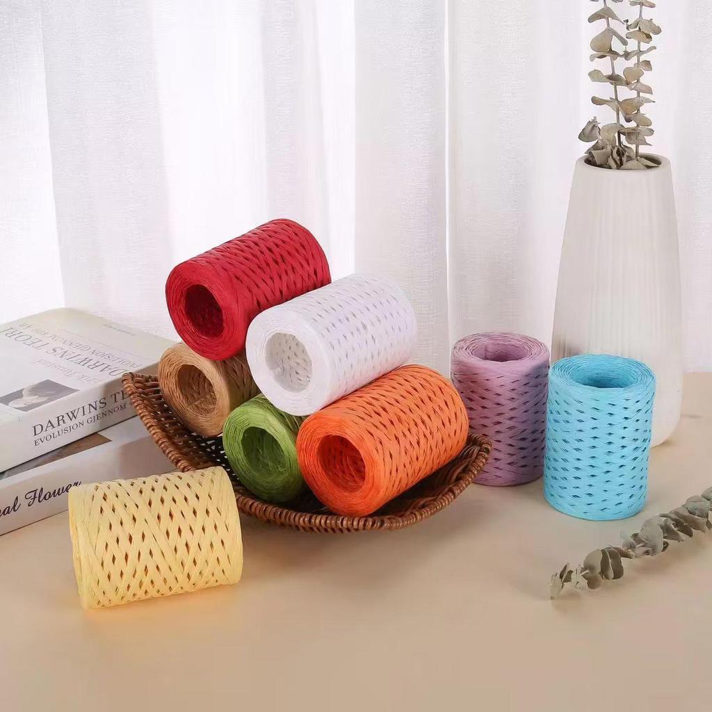 Handvävt Raffiagarn för Hattar och Väskor; Gör-det-själv Raffiastråmaterial.