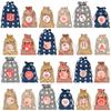 24pcs Christmas Arrival Countdown Drawstring Bag 24 Digital Linen Drawstring Bag Candy Drawstring Gift Bag