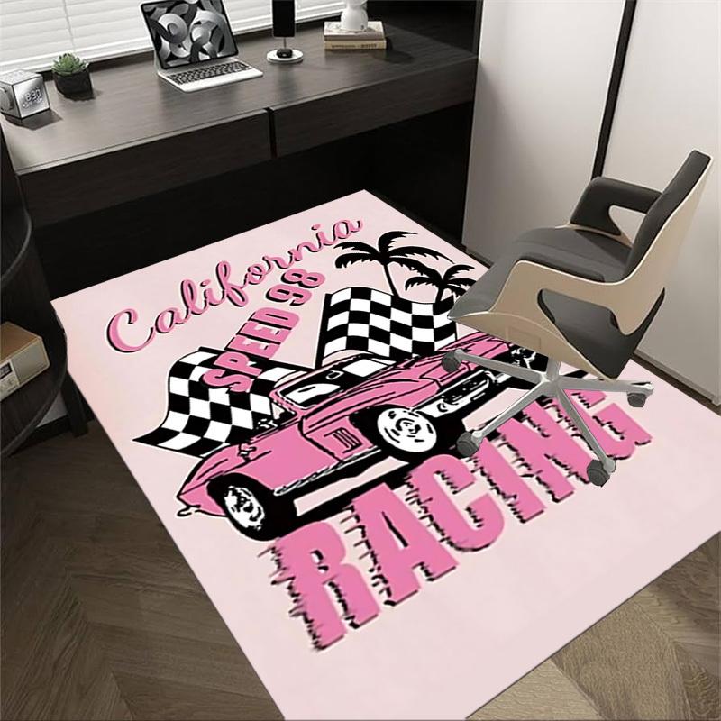 

1pc California Speed 98 Racing Home Office, Durable Polyester Floor Mat with Easy, Office Decor, Urban Style, Nonslip Backing, Highquality Fabric 60cm by 90cm