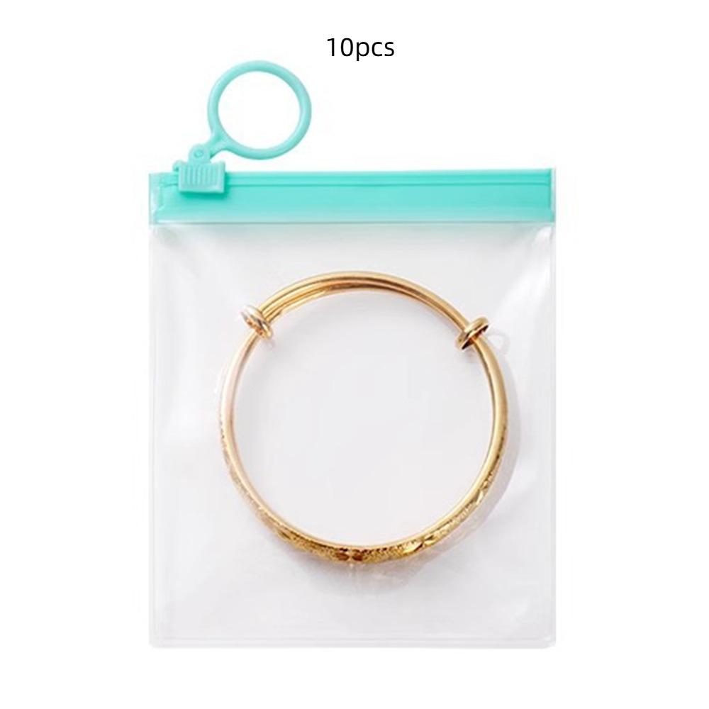 

10pcs Portable Sealed Jewelry Storage Bags Transparent Jewelry Storage Box L