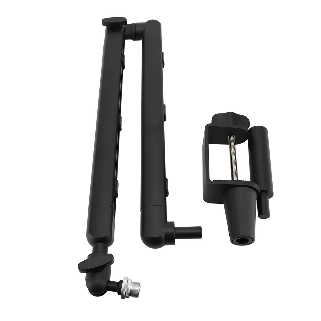 Microphone Boom Arm Folding Adjustable Microphone Stand with Desk Mount Clamp Screw Adapter Cable