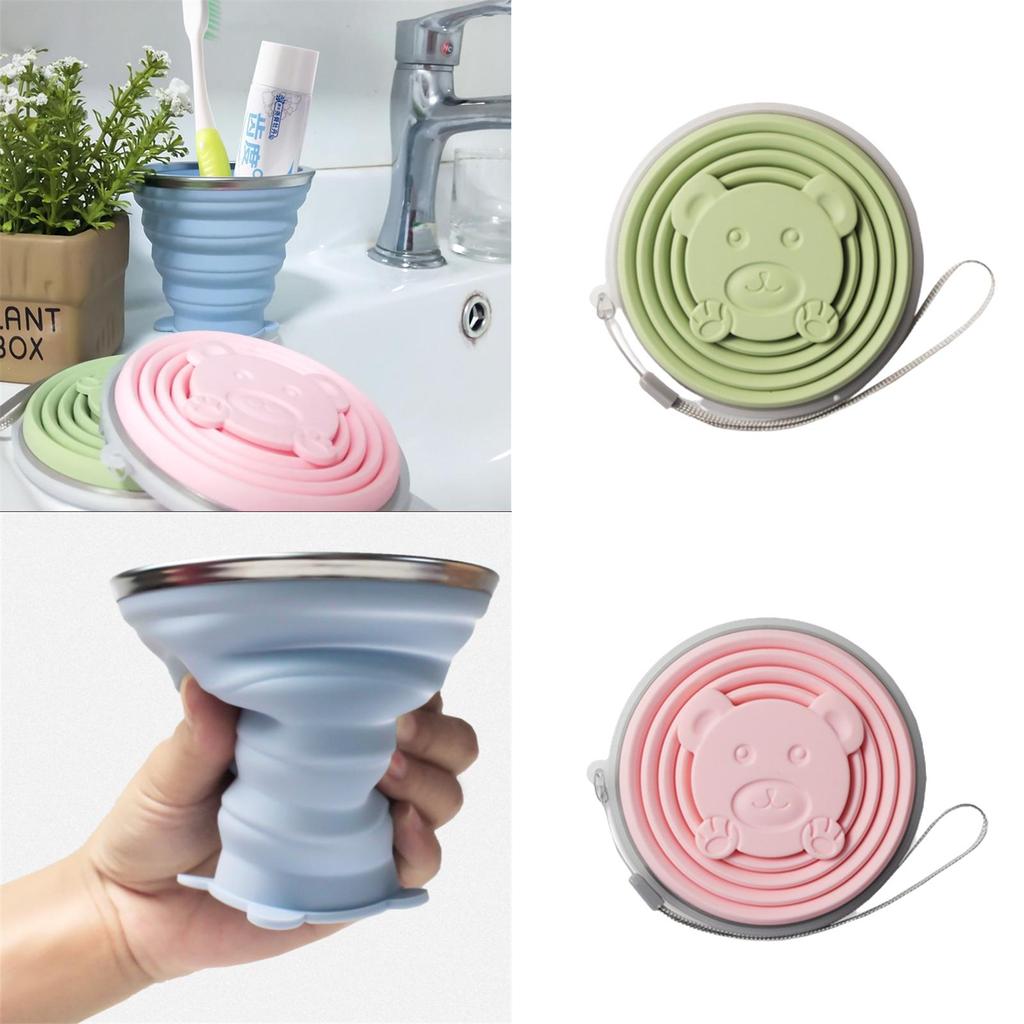 Portable Outdoor Travel Collapsible Silicone Cup Candy Colors