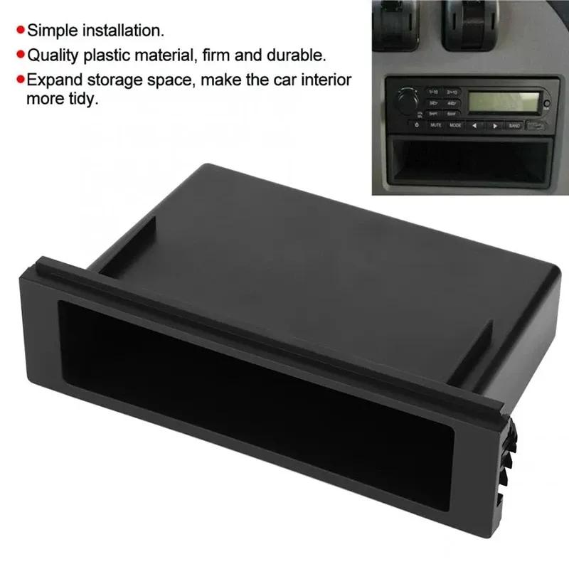 New for Stereo Radio Universal Car Double 1 Din Dash Cup Holder Storage Box Plastic