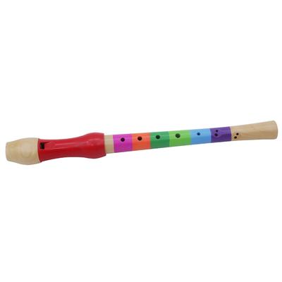 Leichtgewichtige pädagogische Holzflöte Spielzeug für Kinder zum Üben(Multicolor)
