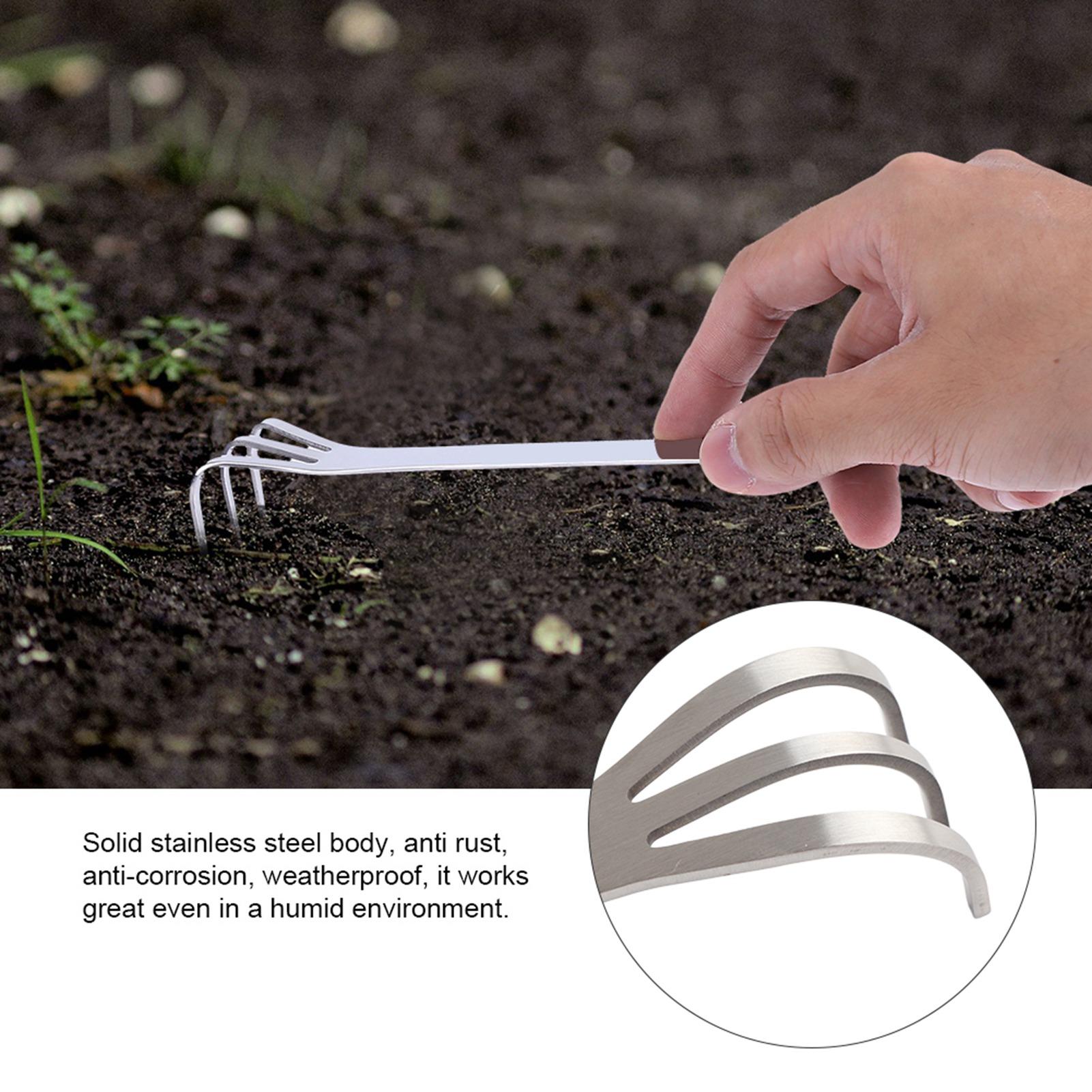 

24 cm stainless steel 3 prong plant pot rake garden at cultivation company suppliers