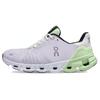 On Cloudflyer Abrasion Resistant Breathable Low Top Running Shoes Women's White Green 21.99031