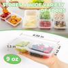 20Pcs Disposable Compartment Food Containers Plastic Meal Prep Containers Fruit Packing Boxes Clear Portion Sauce Cups With Attached Lids