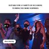 Mouth Cover LED Face Shield Rechargeable 4 Changing Light Cover Luminous Glowing Face Pary Decoration