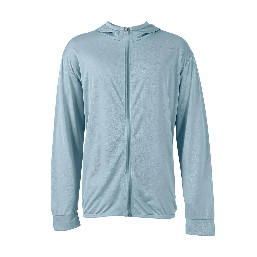 Men's Lightweight Sun Protection Zip Up Hoodie Jacket Outdoor Breathable Quick Dry Long Sleeve Coat for Cycling Fishing Hiking