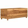 Raised Garden Bed 100 X 40 X 38 Cm Reclaimed Teak Wood and Steel