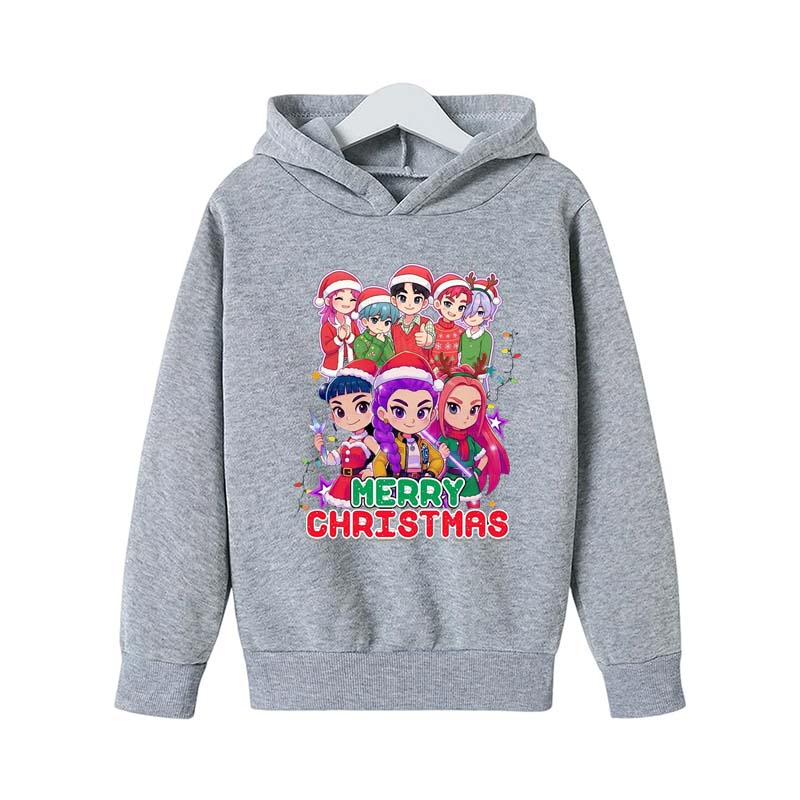 KPop Dämonenjäger Hoodie Y2K KPop Dämonenjäger Weihnachts-Hoodies Mädchen Jungen Rumi Herbst Lässig Langarm Kinderbekleidung
