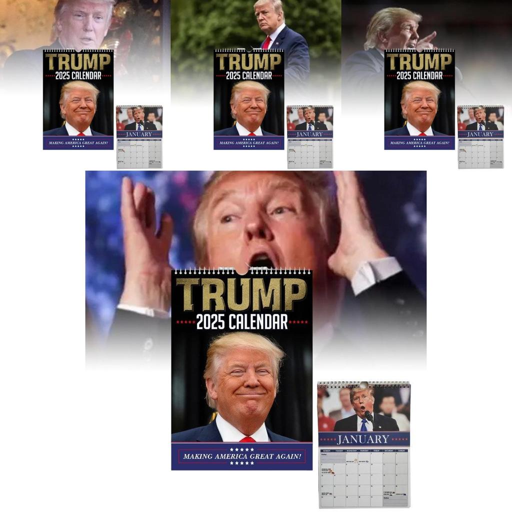 Charming Trumpinator Wall Calendar 2025 A4 Paper Perfect For Parties And Holiday Celebrations