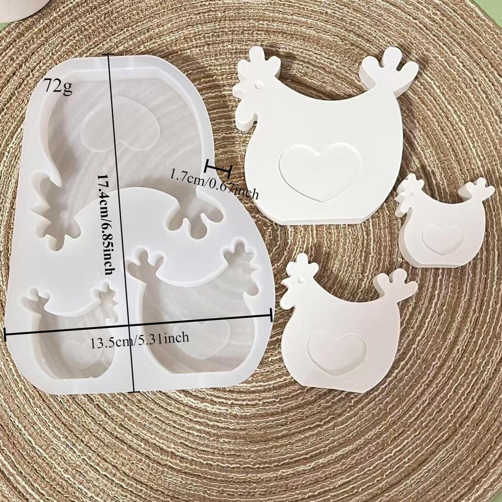 Hen Candle Mould Chicken Silicone Molds Ornament Molds Animals Castings Molds Handmade Plasters Molds Craft Supplies