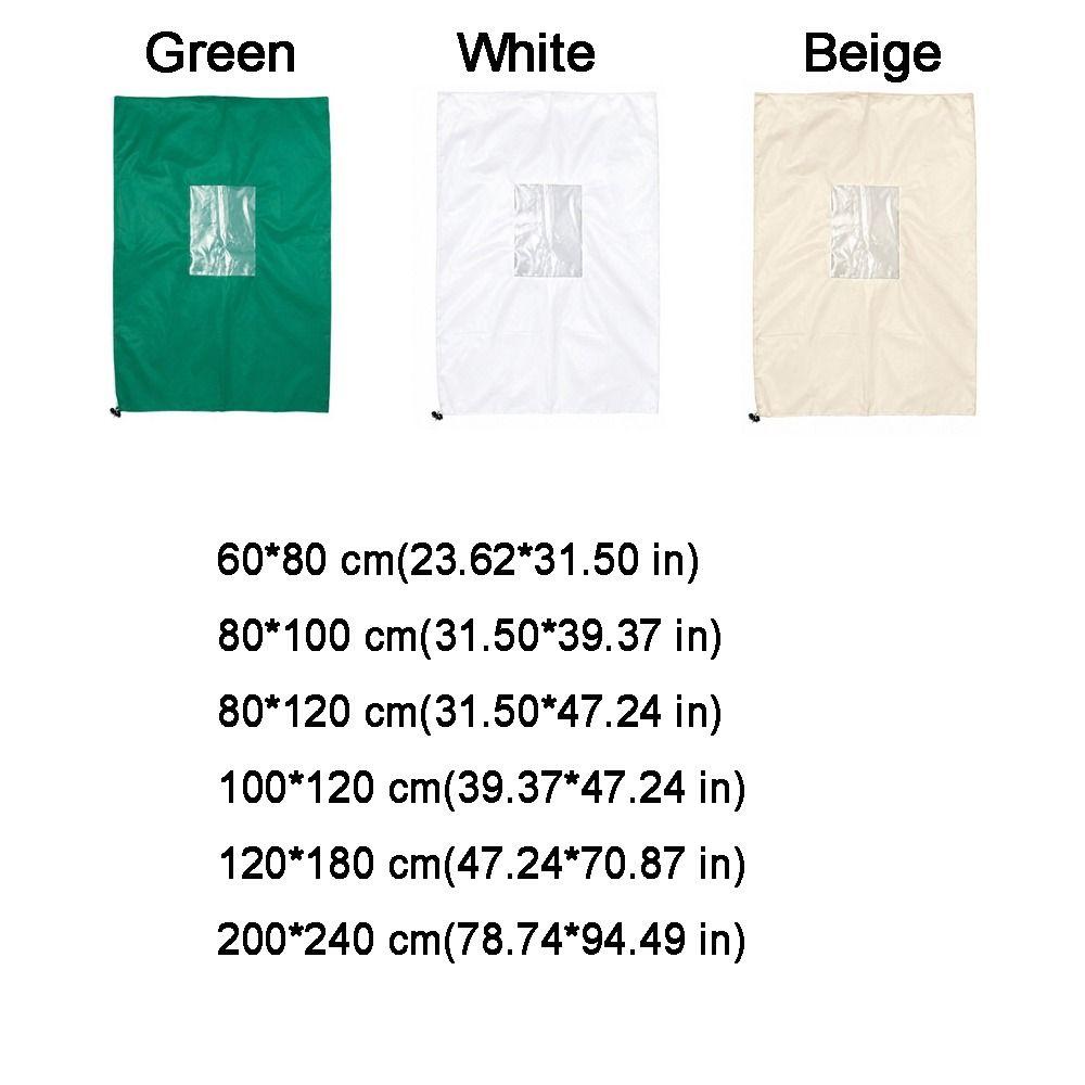 Non‑woven Plant Frost Protection Cover Breathable View Window Plant Protection Bag with Zipper Drawstring Anti-Frost