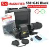 Eotech Holografisches Kollimator 558 Rotpunktvisier G43/G33/G45 3X 5X Vergrößerer Airsoft Jagdausrüstung mit 20mm Schienenmontagen & QD-Hebel