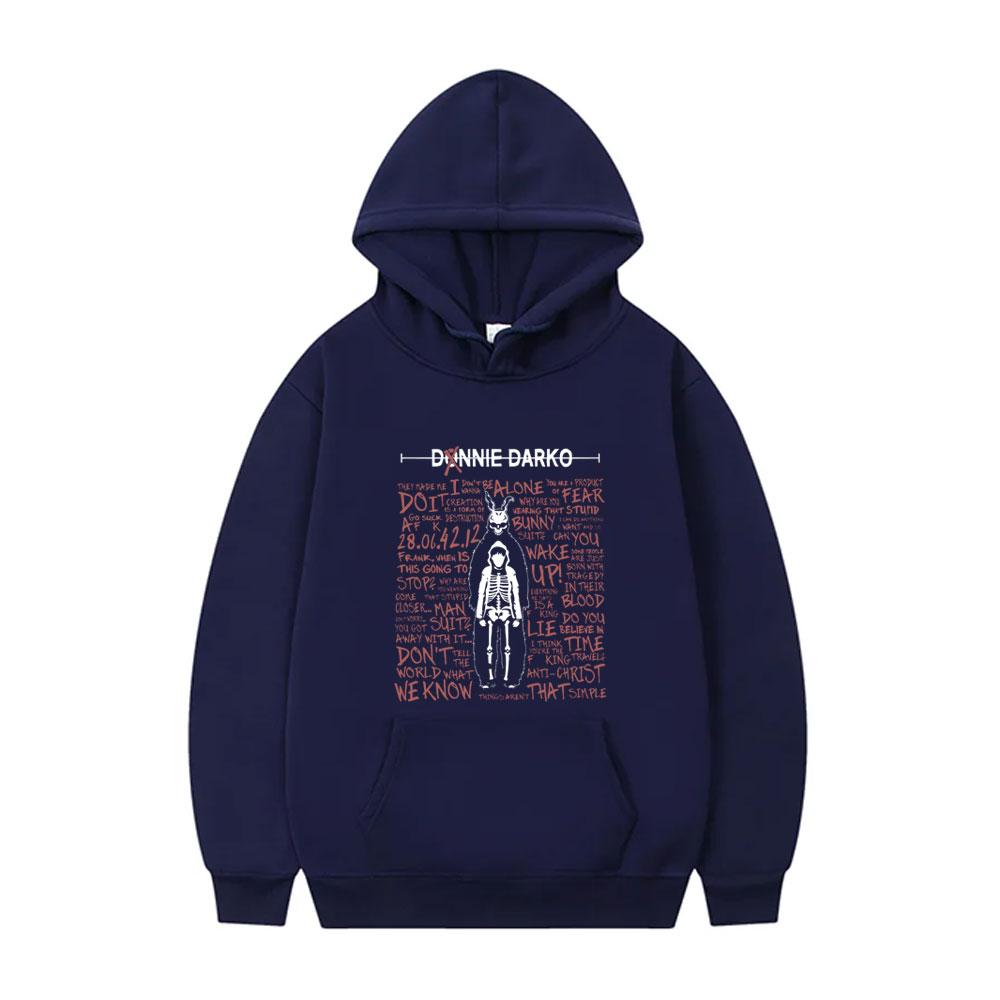 Limitovaná grafická mikina s kapucí Donnie Darko Pánská hip hopová móda Oversized mikina s kapucí Unisex Rock Vintage Fleecové bavlněné mikiny s kapucí