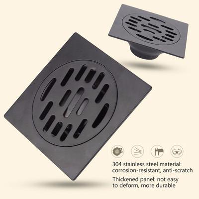 Shower Floor Drain Stainless Steel Square Floor Drain Strainer Home Anti-odor Drainer Bathroom Hair Catcher Hardware Accessories