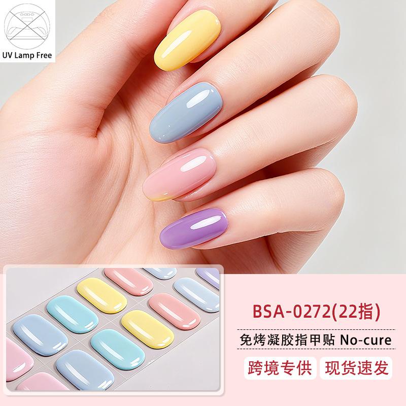 Leopard Print Gel Nail Art Sticker Waterproof Flash Ice Transparent Free Baking Lamp Nail Oil Film Nail Sticker