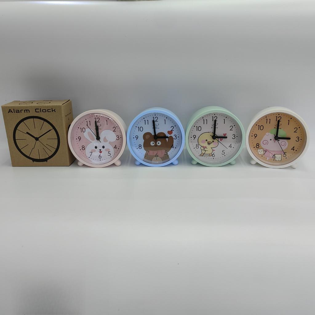 Simple and Cute Student Dormitory Bedside Small Alarm Clock Silent Clock Children's Bedroom Decorative Alarm Clock