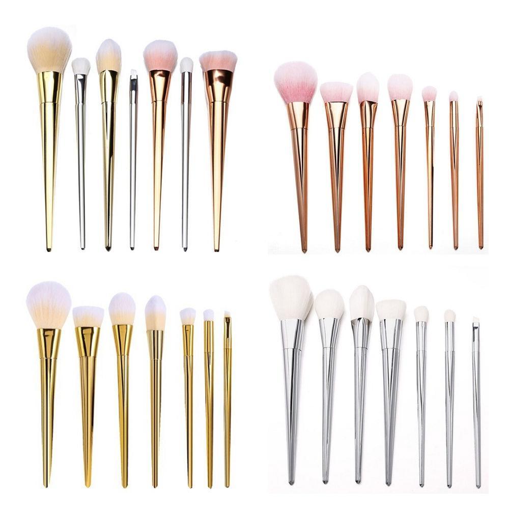 

7шт набор кистей для макияжа, пудра, тени для век, подводка для глаз, кисть для губ