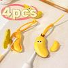 4Pcs Banana Shaped Toothbrush Storage Box, Portable for Travel & Home