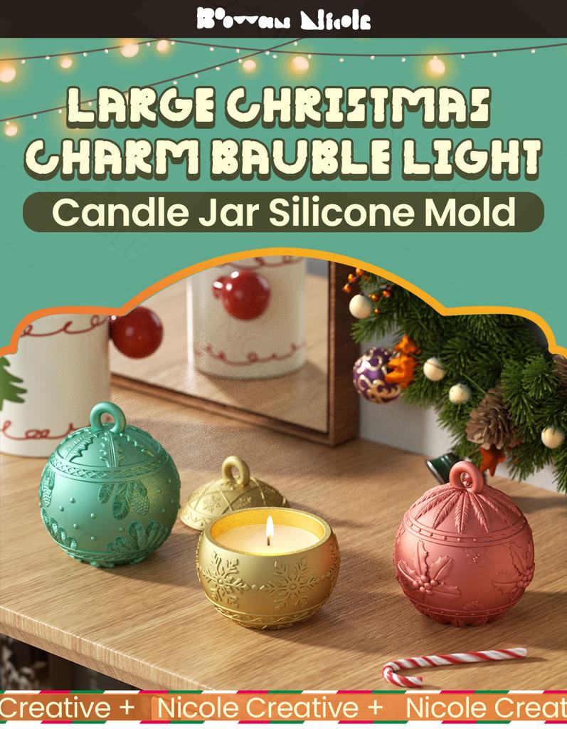 Relief Christmas Holly Berry Candle Cup Silicone Mold Snowflake Candle Holder Silicone Mold Cement Concrete Gypsum Making Mould