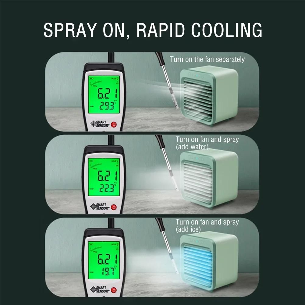 Air Conditioner Portable Fan Desktop USB Chargeable Mini 3 Gear Mute Air Cooler Desktop Electric Fan for Home Office 2025 New