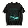 Outdoor Desert Mountain Pickup Print Casual Short Sleeve T-Shirt Pure Cotton T-shirt