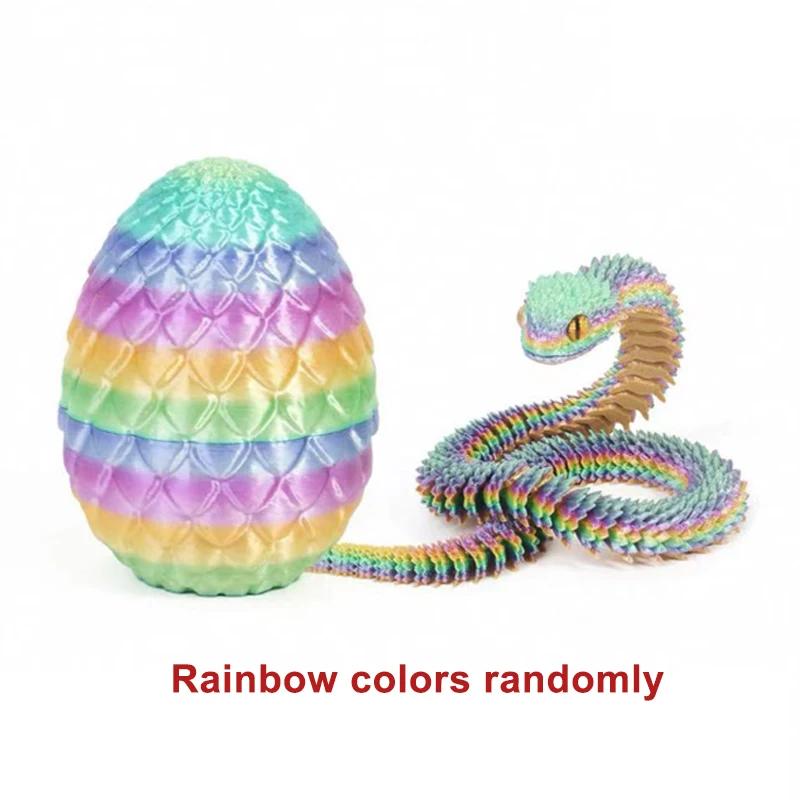

3D-печатная змея, подвижная игрушка-непоседа, фигурка, имитация змеи, офисное настольное украшение, подарки на Новый год, поделки, подарок