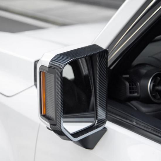 For Toyota Land Cruiser 2024 2025 Carbon Fiber Mirror Rain Eyebrow Cover