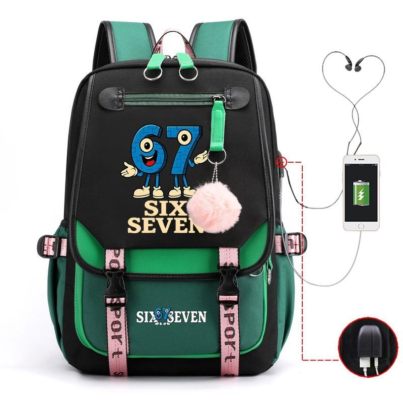 Six Seven Anime Cosplay Sac à dos Étudiants Sac d'école Dessin Animé Cartable Ordinateur Portable Voyage Sac à dos Extérieur Enfants Cadeaux