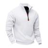 Men's Sweatshirt Quarter Zipper Ribbed Long Sleeve Shirts Slim Fit Workout Casual Pullover Fall Winter Tops