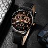 Casual Style Men's Watch Set of 4 - Quartz Movement, Round Dial, Non-Waterproof, Zinc Alloy Case, PU Leather Strap, Versatile Fashion Accessory