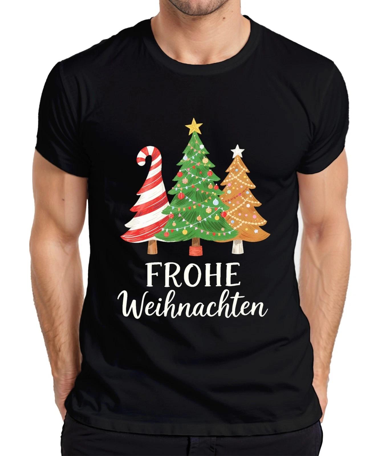 FROHE Weihnachten Weihnachtsbaum Tannenbaum Zuckerstange Lebkuche Herren T-Shirt XXXXL