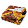 African Skin African Art Black And Gold Blankets Flannel Decoration Multifunction Super Warm Throw Blankets Quilt