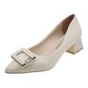 Fashion French Fashion High Heels Female 2024 Autumn New Luxury Rhinestone Temperament Pointed Fine Heel Shallow Mouth Pumps