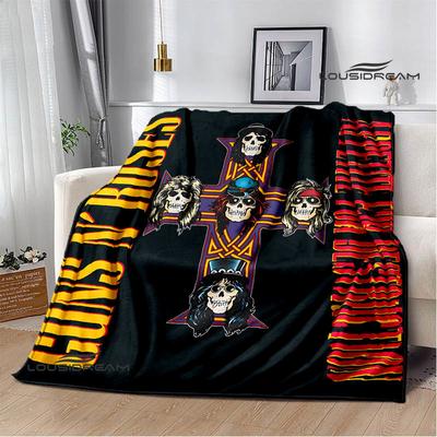 Guns n'roses kapela retro tištěná deka Flanelová Měkká Pohodlná Deka Domácí Cestovní Deka Dětská Hřejivá Deka dárek k narozeninám
