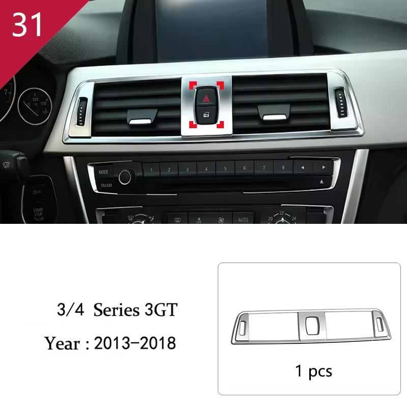 Für BMW 3 4er 3GT F30 F31 F32 Innenraum Handschuhfach Beifahrer Werkzeugkasten Zierleisten Pailletten Dekorabdeckung Zierleiste Auto Styling Zubehör