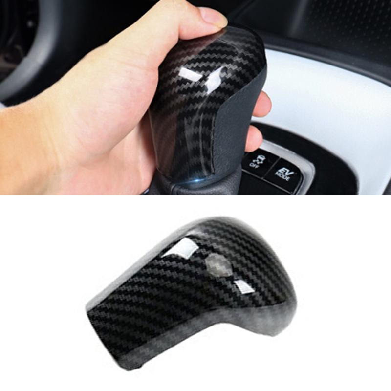 For Toyota Camry 2018    Carbon Fiber Car Interior Gear Shift Knob Head Cover Trim AT