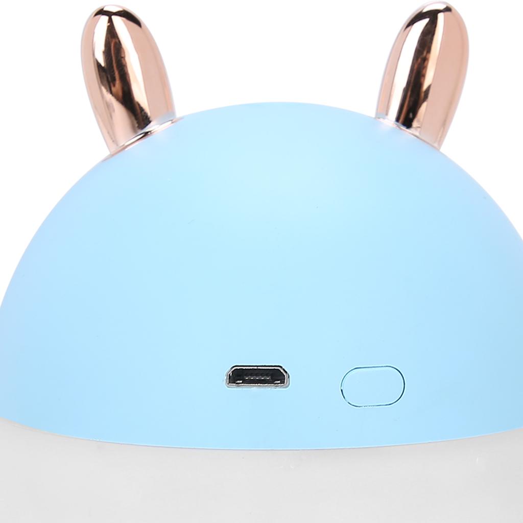 Cartoon Cat Modeling Humidifier Aromatherapy Diffuser with Colorful Light for Home Office Blue